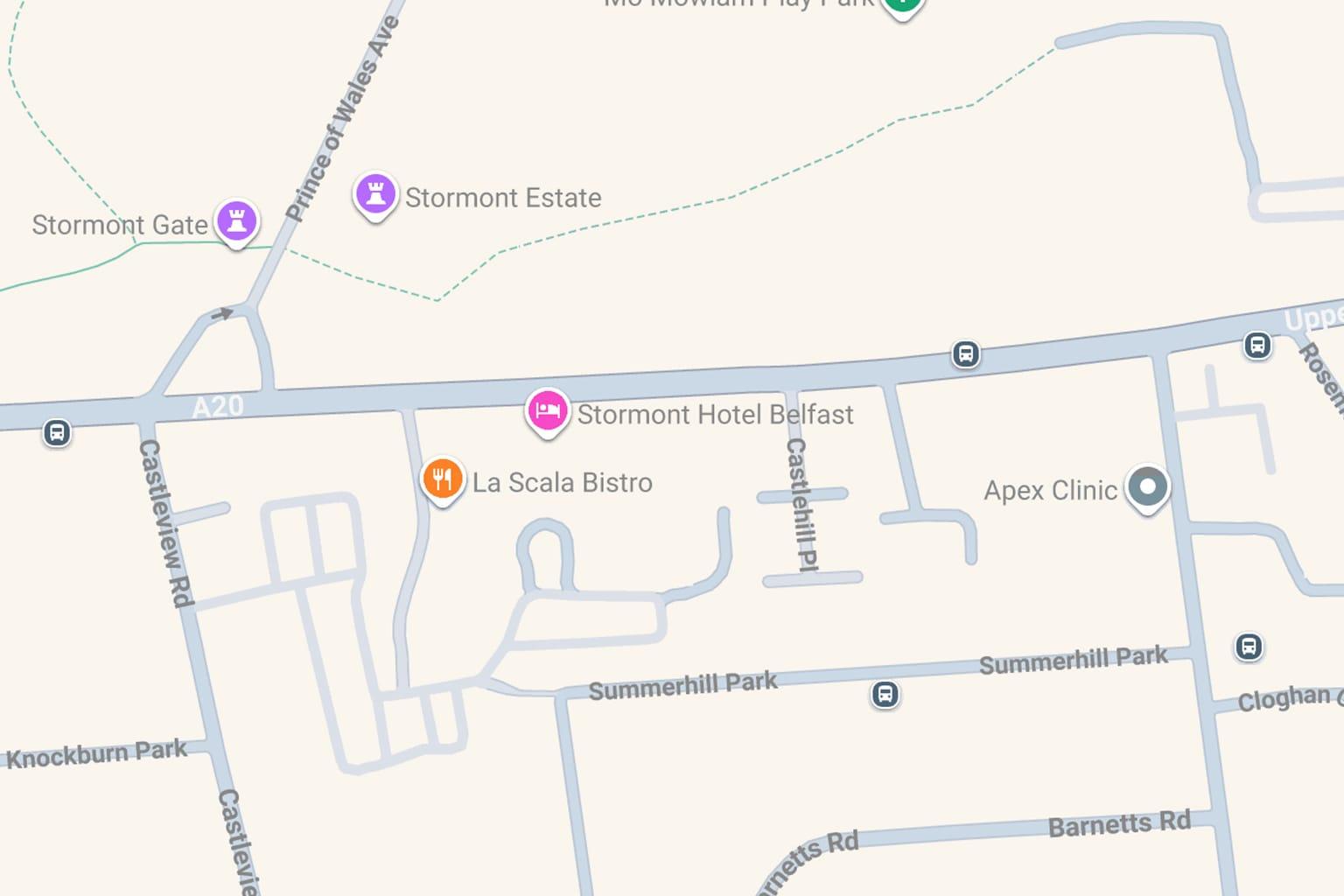 Map of belfast